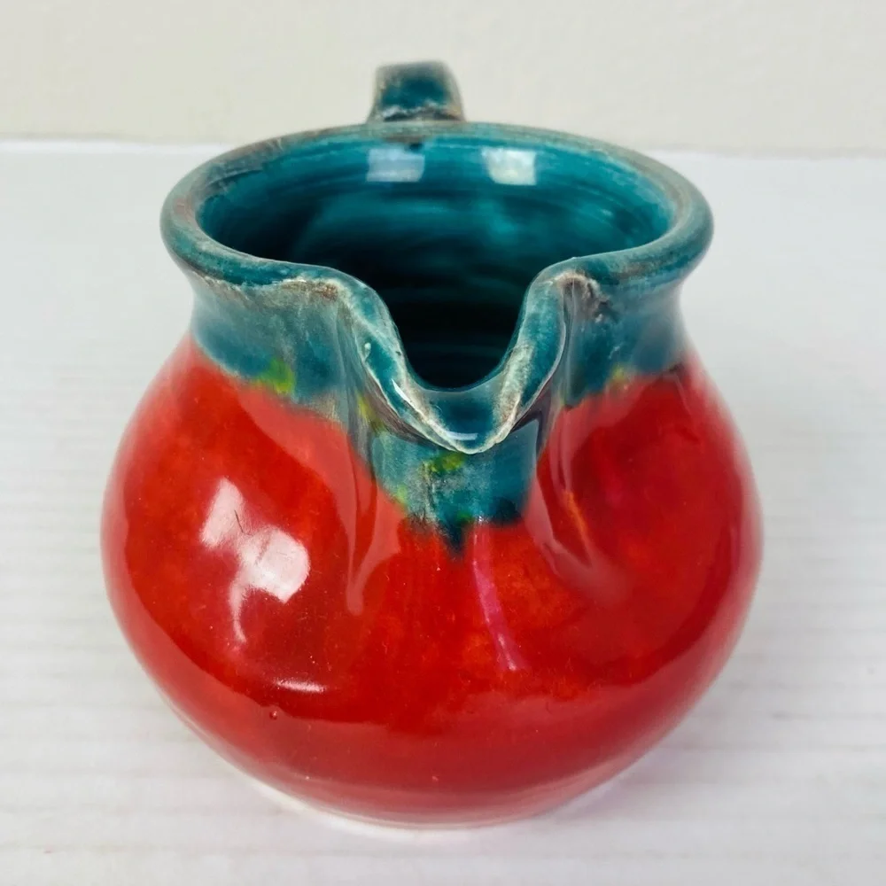 Studio Pottery Creamer Pitcher Signed And Dated